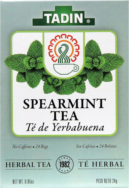Tadin Spearmint Tea, Helps Relieve Stomach Pain and Indigestion, 24 Count (Pack of 3)