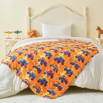 yescool Weighted Lap Pad 2 Pounds Weighted Lap Blanket, Space Plane Small Weighted Blanket, Weighted Throw Blanket Gifts for Travel Indoor Outdoor, 20"x30"