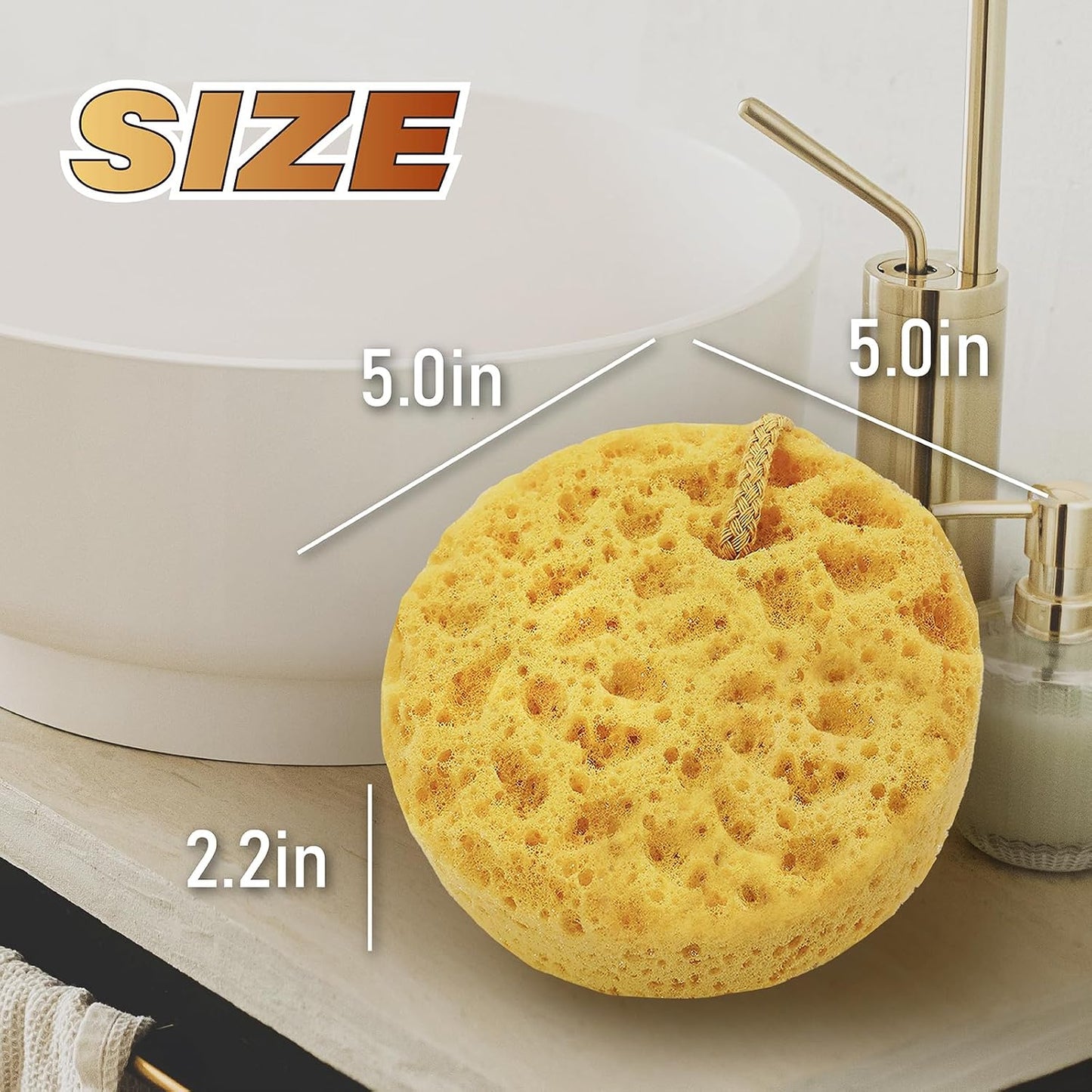 myHomeBody Bath Sponge, Foam Loofah, Body Scrubber for Bathing, Exfoliating Shower Pouf for Shower – Large Size, Lots of Lather, Curvy, 3 Pack
