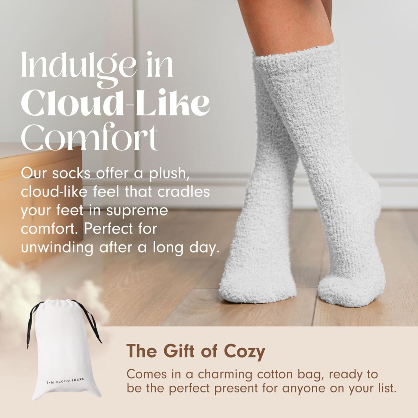 Unboxme Gifts Warm & Cozy Ultra-Luxe Cloud Sock, Gift for Women & Men