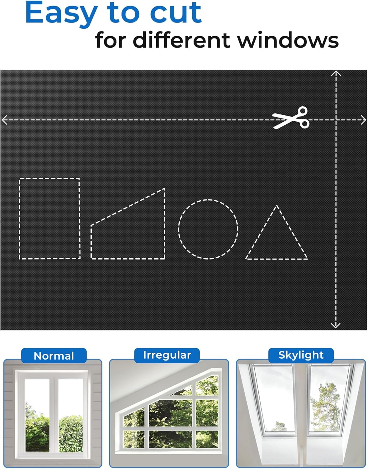 Sumobaby Blackout Curtains 63"x70" Portable No Drill Black Out Window Cover - Colors A