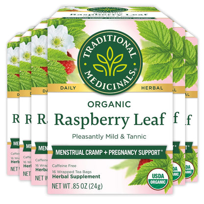 Traditional Medicinals Organic Raspberry Leaf, 96 Tea Bags