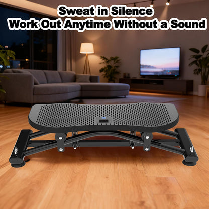 KINMAC 2-in-1 Rocking Stepper with Resistance Bands, Portable Balance Board for Exercise at Home, Quiet Mini Stair Stepper with LCD Monitor, Ski Trainer for Workout Home Gym