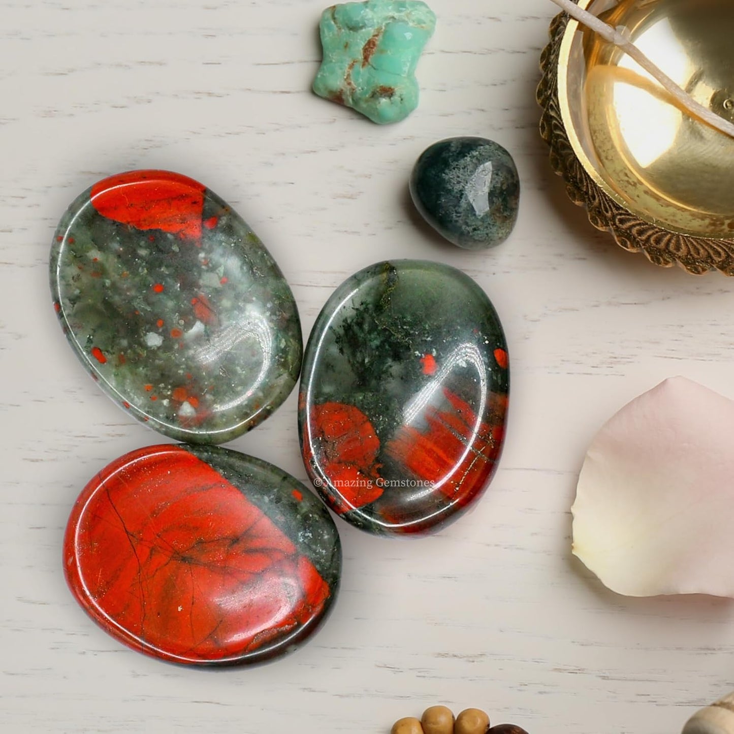 Amazing Gemstone Labradorite Thumb Worry Stone, Anxiety Stone, Healing Crystals - Piedra Crystal Fidget for Gift, Meditation, Calming, Relaxation, Stress Relief - Colors C