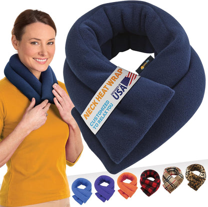 SunnyBay Lavender Microwave Heating Pad, 26" Long Microwavable Neck Wrap & Heat Pack for Moist Hot Therapy, Heated Neck Warmer for Neck, Shoulder & Back Pain Relief, Flaxseed Filling, 26x6, Purple