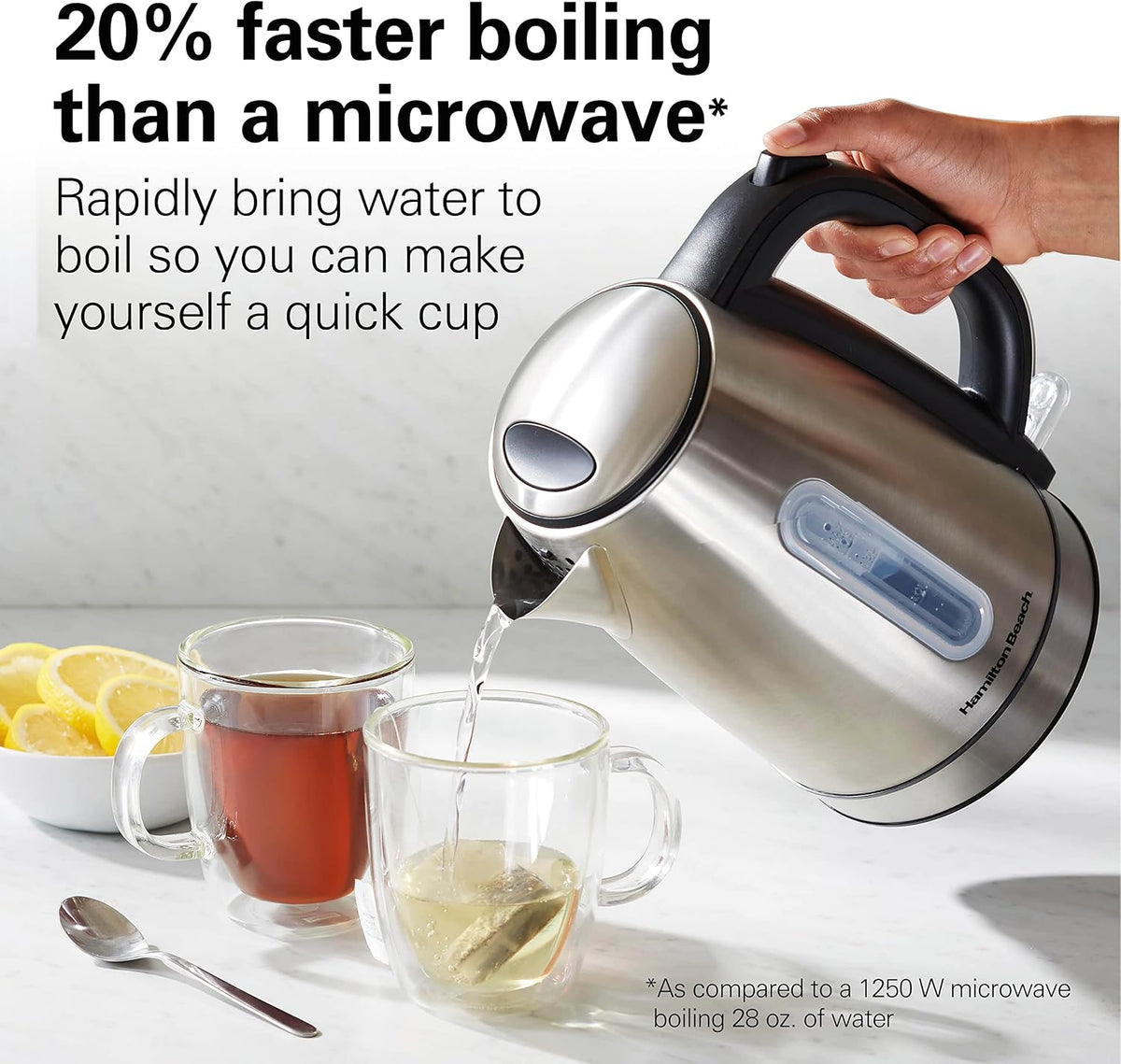 Hamilton Beach 1.7 Liter Electric Tea Kettle, Water Boiler & Heater