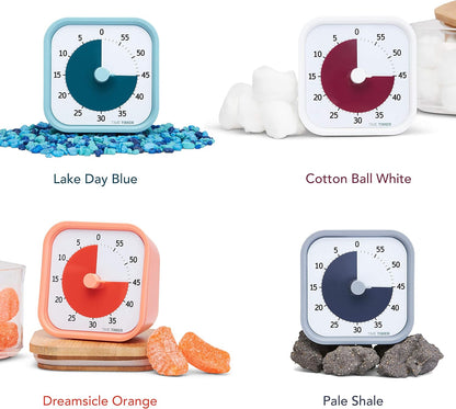Time Timer MOD 60-Minute Visual Timer, Home Edition, Silent Operation, Study Tool for Homeschool and Office Use (Pale Shale)