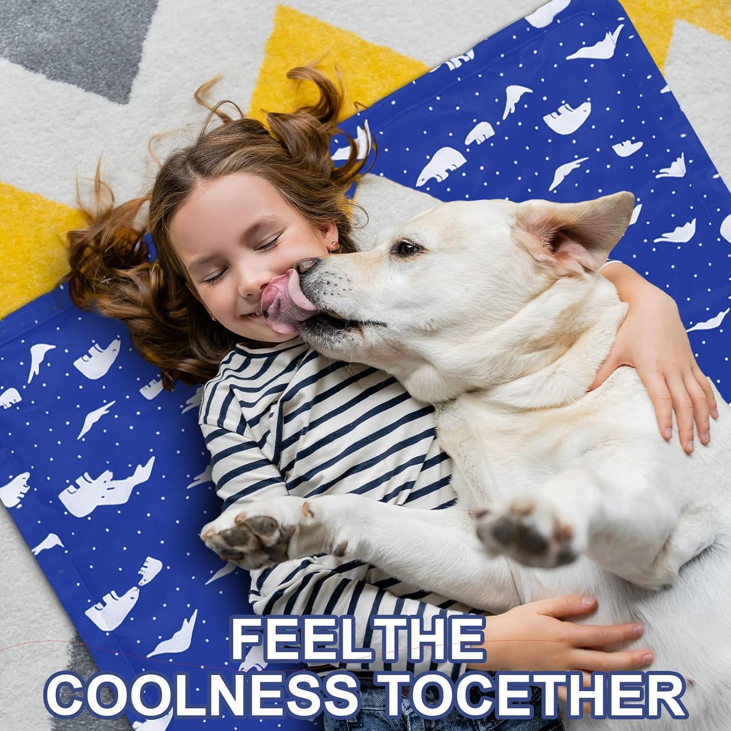 Drydiet Cooling Pad Mat for Bed Cooling Mattress Pad Gel for Sleep, Summer Hot Flashes, Adult, Pets, No Water or Electricity Required(Plain,48 x 28 Inch,Light Blue)