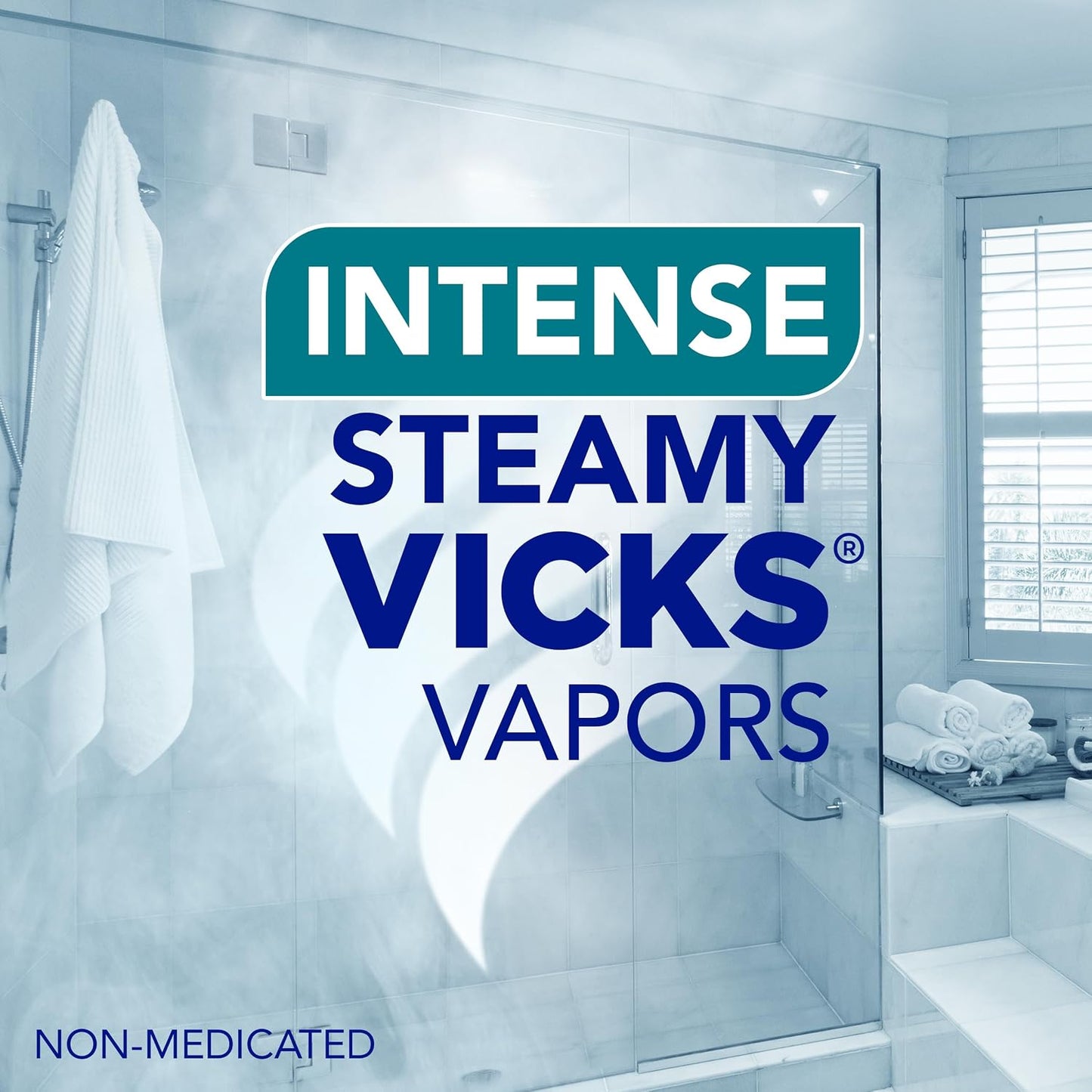 Vicks VapoShower Max Tablets, Non-Medicated Eucalyptus Shower Steamer Tablets, Menthol, Aromatherapy, 4ct