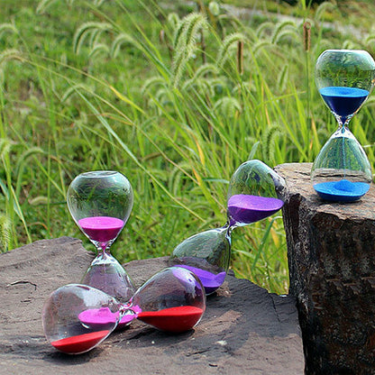 Hourglass, HoveBeaty Hand-Blown Sand Timer Set for Time Management 15 Minutes Durable Glass Construction (15 Min, Black)
