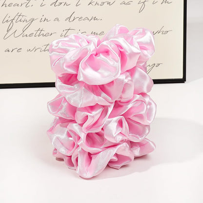 16 Pcs Scrunchies for Women - Black Satin Silk Scrunchies for Girls Hair Ties Elastics Bands Ponytail Holder Hair Accessories