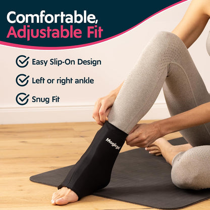 Magic Gel Ankle Ice Pack Wrap for Swelling, Reusable Ice Packs for Ankle Injuries, Flexible Hot & Cold Packs, Foot Ice Pack Wrap Ice Socks for Sprained Ankle, Achilles Tendonitis & Fasciitis Relief