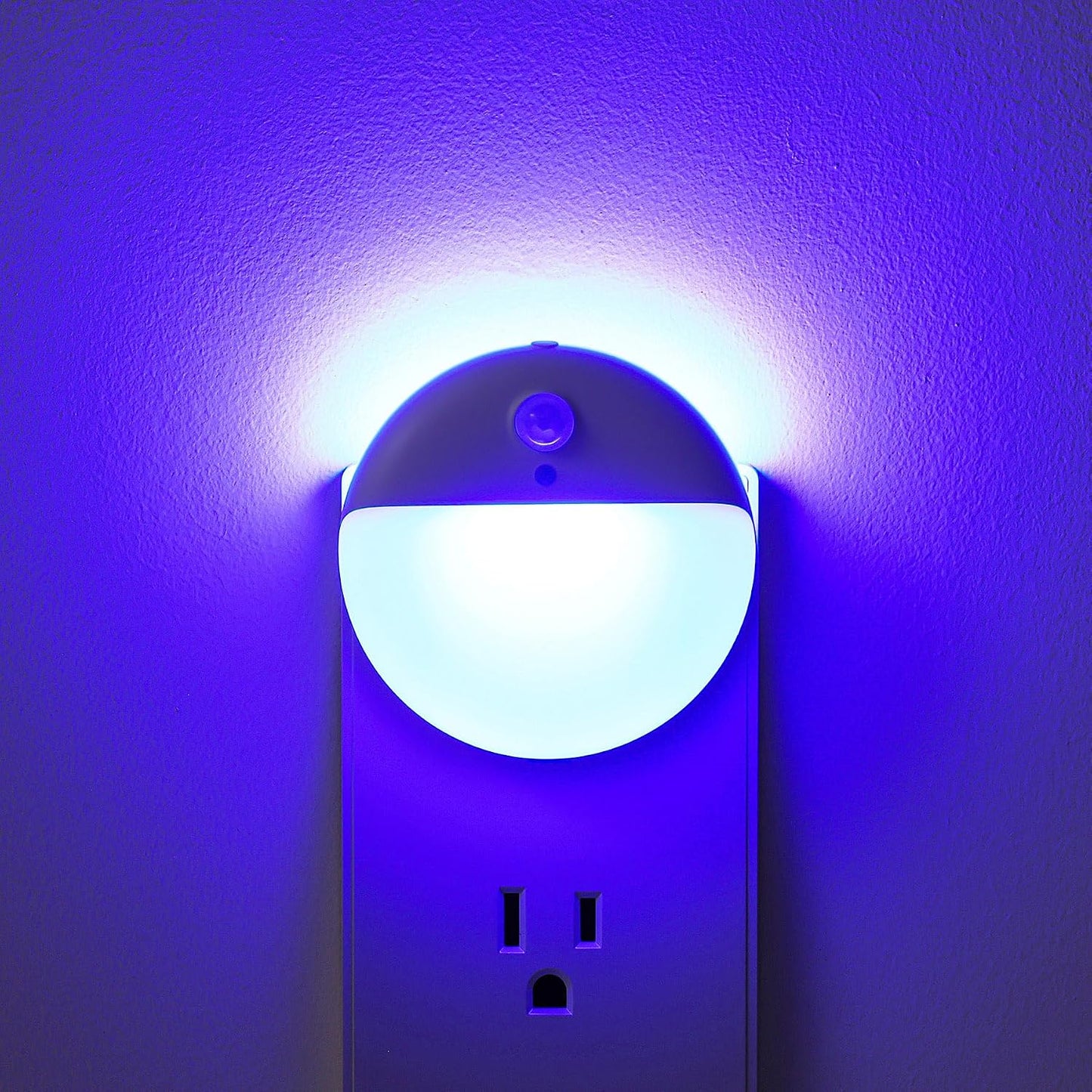 YUNLEX 2 Pack Plug in Sleep Night Light with Motion Sensor and Dusk to Dawn Sensor, 3 Modes, Soft Glow, Stepless Dimming, LED Lights for Bedroom, Sleep, Baby Nursery, Kids, Toddler, Home Decor (Amber)