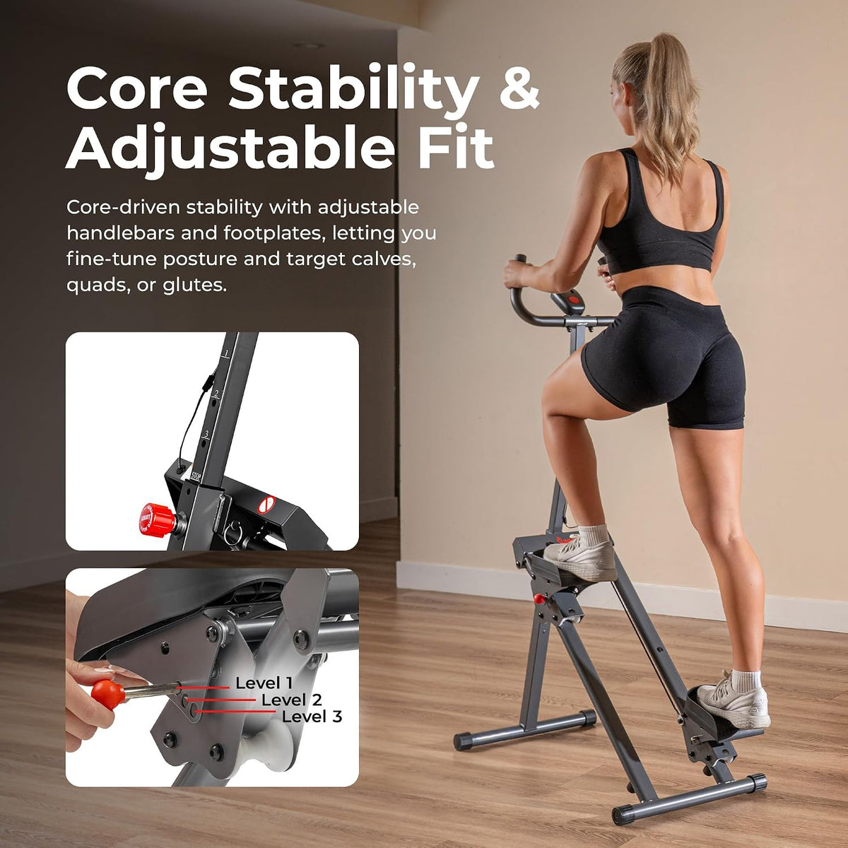 Sunny Health & Fitness Foldable Stair Climber with Extended Step Range
