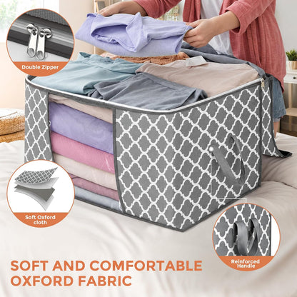 90L Large Storage Bags, Clothes Storage Bins Closet Organizers