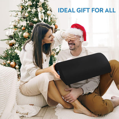 StepLively Foot Rest Ergonomic Pillow for Under Desk at Work, Anti-Fatigue Footrest Support Pillow for Fatigue & Pain Relief, Comfortable for Office Chair, Car Seat & Gaming Chair - Black