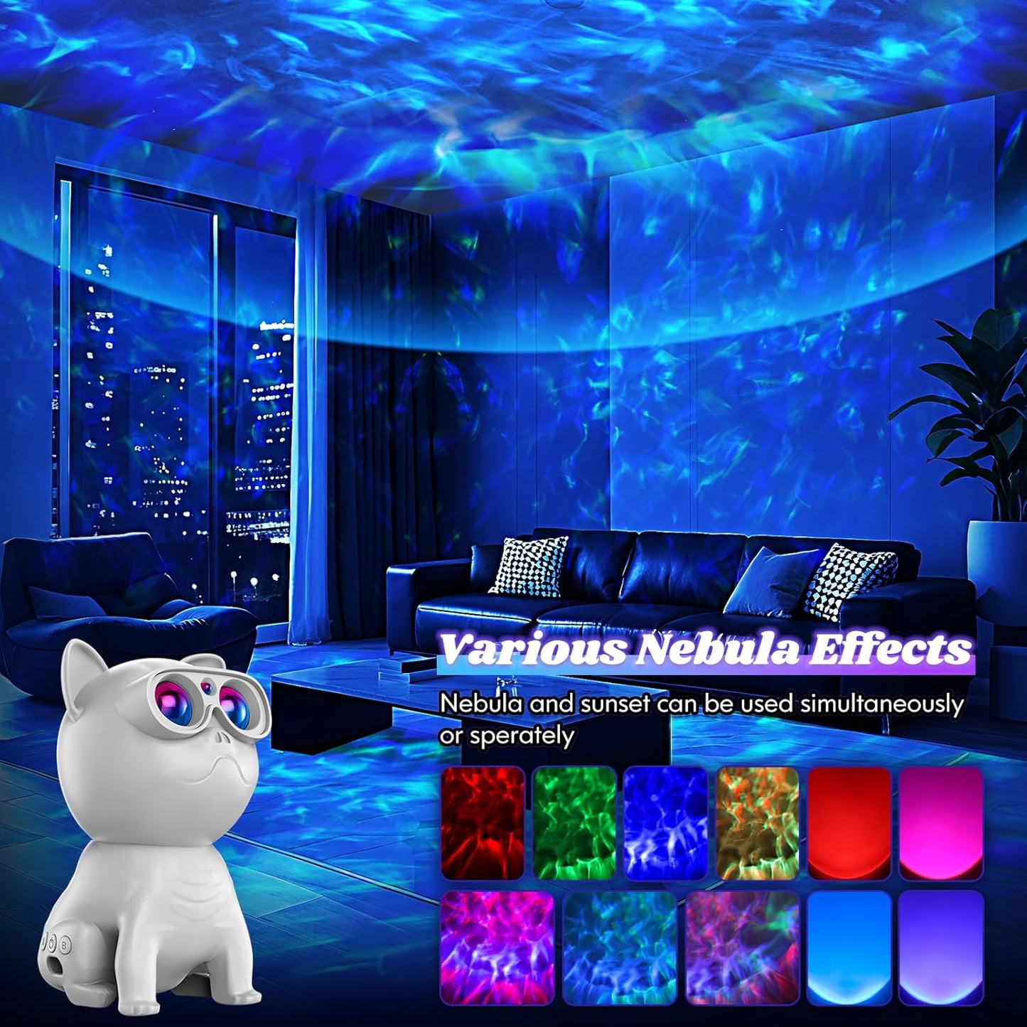 Galaxy Projector for Bedroom, Galaxy Light Projector with 41 Lighting Modes, Starry Nebula Ceiling Night Light with Timer and Remote, Room Decor, for Christmas, Birthdays