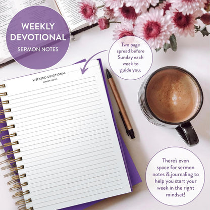 Christian Planner 2026 Daily Planner - Faith Based Monthly and Weekly Planner, Vision Board, and Habit Tracker - 2026 Calendar, Personal Organizer and Devotional Journal (Spiral, Pine)
