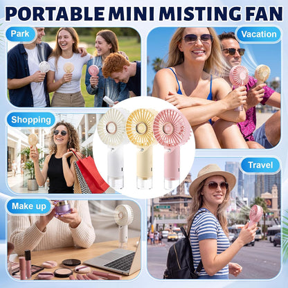 12Pack Mini Misting Fan Portable Handheld Fan with Water Spray