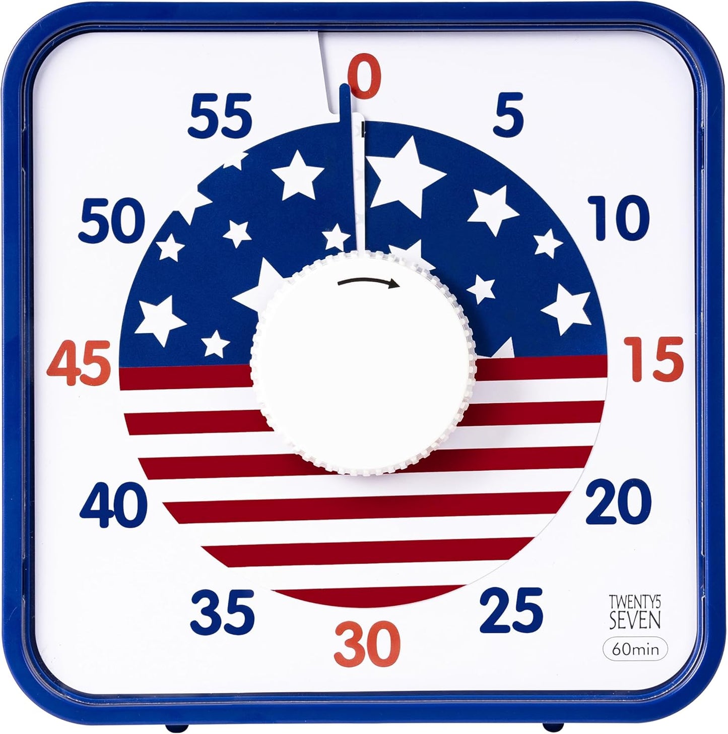 Visual Timer 7.5 inch; 60 Minute 1 Hour Countdown Timer for Kids Classroom Teaching Tool Home Office Meeting, Mechanical Countdown Clock for Exam Time Management Magnetic, Navy Blue with Colorful Disc
