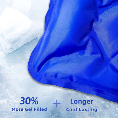 ZNÖCUETÖD Enhanced Knee Ice Pack Wrap 2 Pack for Pain Relief, Large Gel Ice Pack for Knee Leg Injuries Reusable with Cold Compression for Tendonitis, Arthritis, Swelling, Bruises, Surgery Recovery