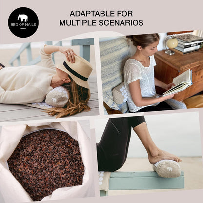 Bed of Nails ECO Set – Original Bon Acupressure Design with 10962 Precision Nails, Mat: 28.5 x 16.5 x 1", Pillow: 14.5 x 6 x 4"