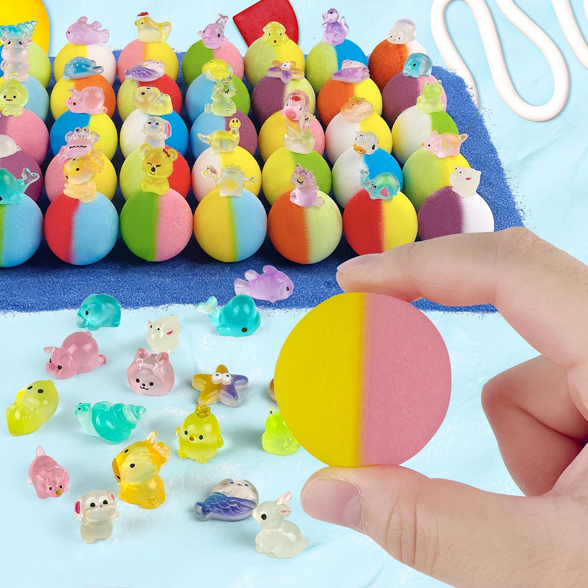 Bath Bombs for Kids 20Pcs Organic Fizzy Gift Set with Surprise Toys Inside