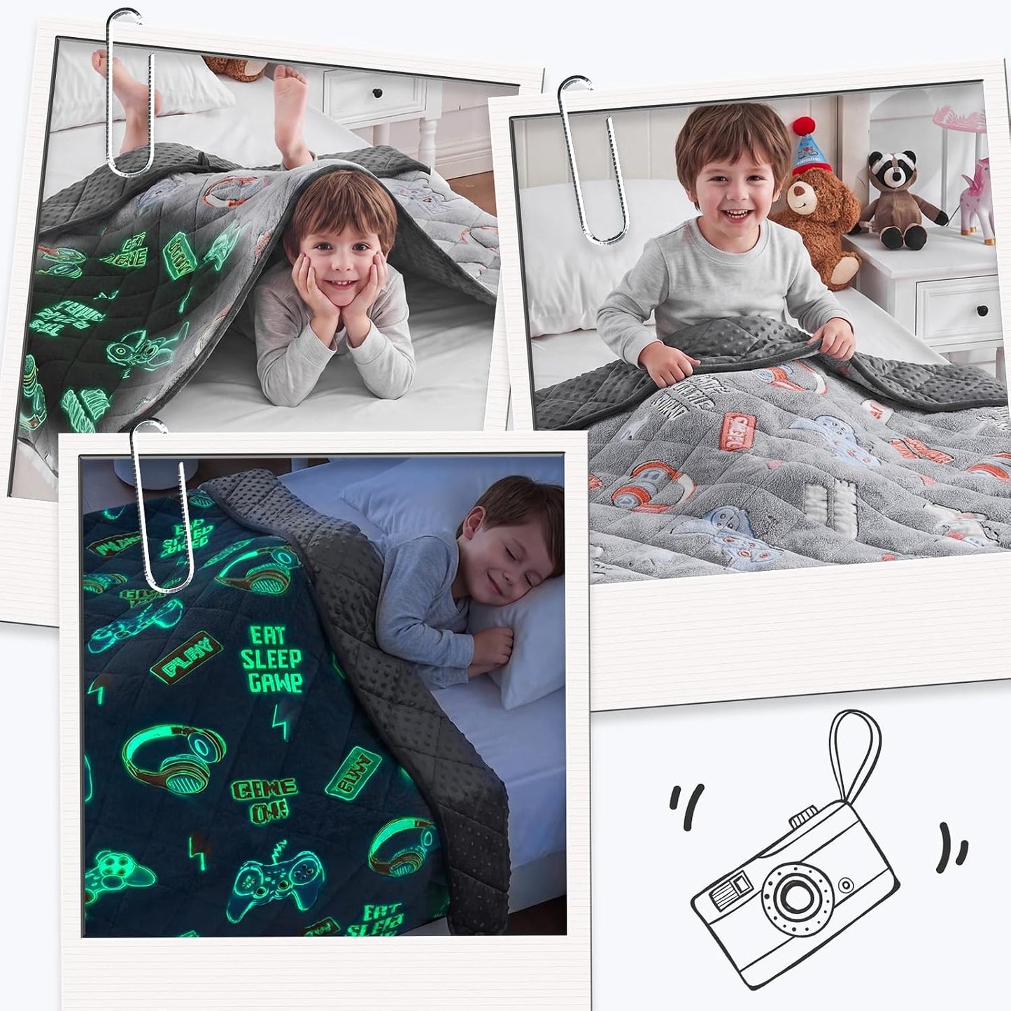 yescool Weighted Lap Pad 2 lb Blue Small Lap Blanket, Weighted Lap Blanket Cooling Heating Weighted Throw Blankets, Minky Blankets Gifts for Travel Outdoor Indoor, 20 * 30in