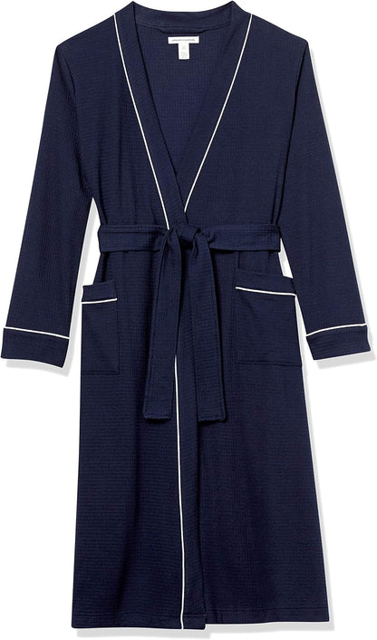 Amazon Essentials Women's Lightweight Waffle Full-Length Bath Robe (Available in Plus Size)