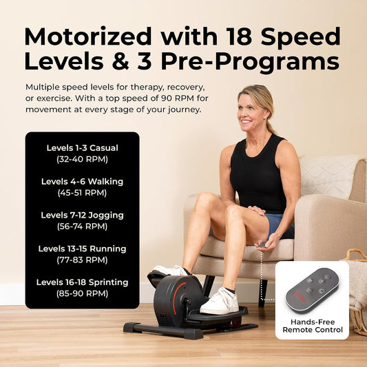 Sunny Health & Fitness Under Desk Pedal Elliptical Machine Leg Exerciser