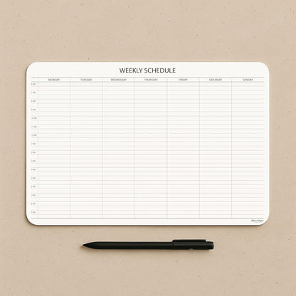 Schedule Pad, Tear Off Undated Weekly Planner Notepad, A4 Size (8,3" X 11,7"), Premium Thick Paper with Cardboard Back Support, Weekly Desk Planner by CLEVER SIGNS