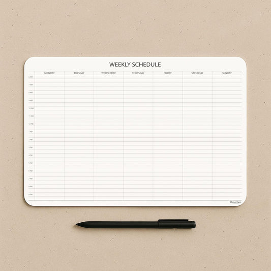Schedule Pad, Tear Off Undated Weekly Planner Notepad, A4 Size (8,3" X 11,7"), Premium Thick Paper with Cardboard Back Support, Weekly Desk Planner by CLEVER SIGNS