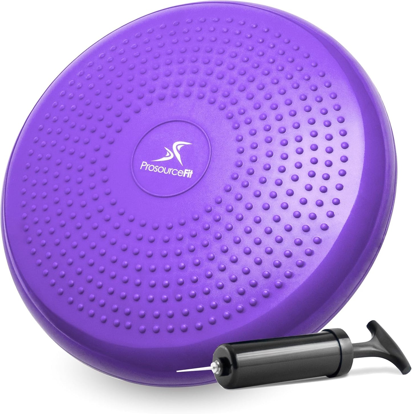 ProsourceFit Core Balance Disc Trainer, 14” Diameter with Pump for Fitness, Balance Training, or Seating; Wobble Board for Core Stability; Flexible Floor Cushions