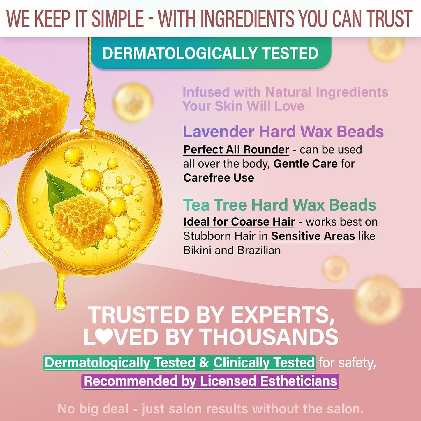 Tress Wellness Award Winning Waxing Kit for Sensitive Skin, Safe for Face & Skin, Easy to Use, At-Home Kit for Face, Bikini, Brazilian & Full Body - Digital Display, Black Purple Flower