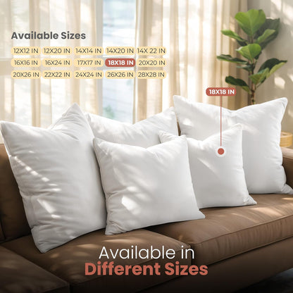 Utopia Bedding 12x20 Pillow Inserts, Set of 2, White – Indoor Decorative Throw Pillows for Bed, Sofa & Couch – Soft, Supportive & Fluffy Cushion Inserts
