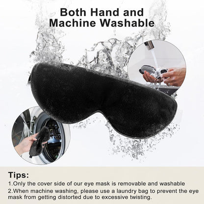 KOVNLO Heated Eye Mask, Washable USB Electric Moist Heat Warm Compress for Eyes, Eye mask with Flaxseed for Dry Eyes, Blepharitis, Chalazion, MGD, Stye Eye Treatment