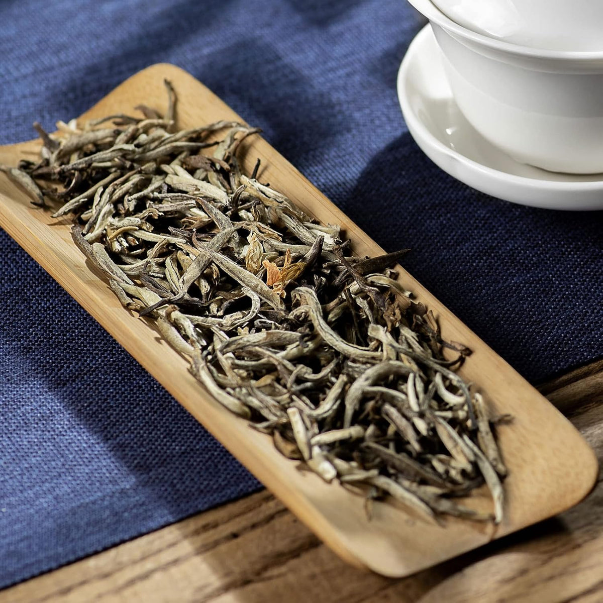 Teavivre Jasmine Silver Needle White Tea (Mo Li Yin Zhen) Loose Leaf Chinese Tea - 3.5oz / 100g