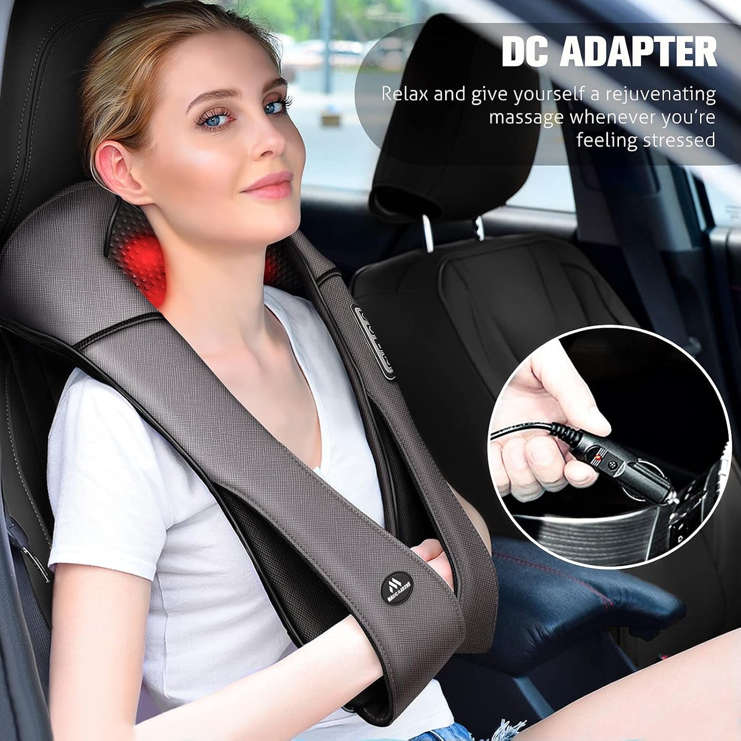 MagicMakers Fathers Day Dad Gifts, Shiatsu Neck Massager with Heat for Pain Relief Deep Tissue – Christmas Gift for Women, Men, Mom, Dad, Her, Him– Amazing Back & Shoulder Relief from Daughter or Son