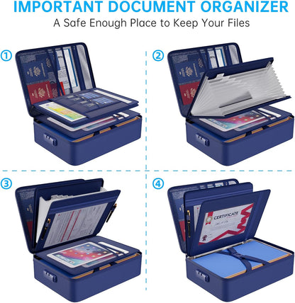 ENGPOW Fireproof File Organizer Bag with 13 Pockets Accordion File Folder