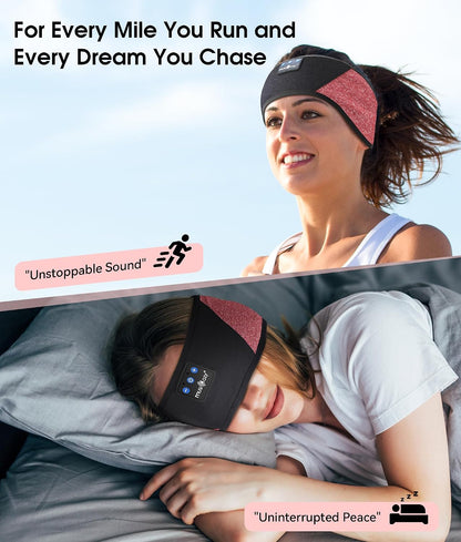 MUSICOZY Sleep Headphones Bluetooth 5.4 Headband, Wireless Earphones Music Sleep Earbuds Sleeping Eye Mask with HD Stereo Speakers for Workout Running Travel Yoga, Ideal Gifts for Men Women Mom Dad