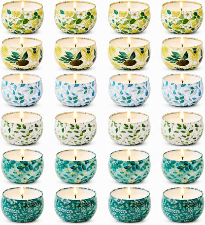 Candles, Scented Candles Gift Set for Women, 8 Pack Fruity Floral Soy Wax Aromatherapy Candles, Travel Tin Candles in Artist Gift Box, Birthday Gifts for Mom, Wife, Sister, Friend, Housewarming