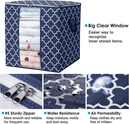 Storage Bags 3 Pack 100L Clothes Organization and Storage Containers