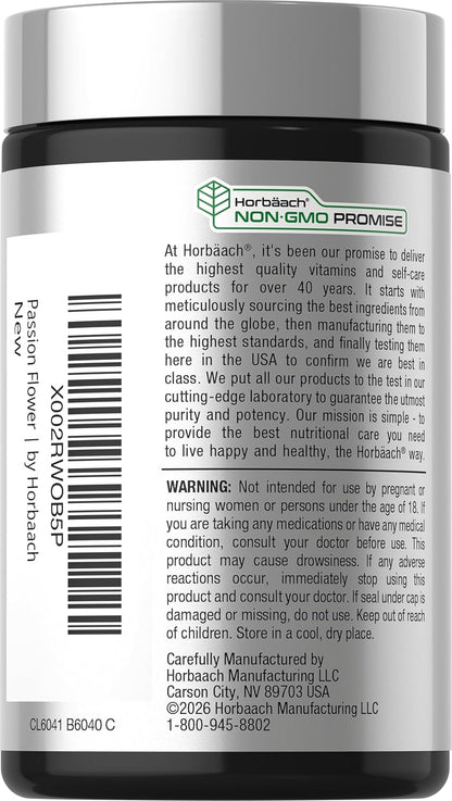 Horbäach Passion Flower Capsules | 90 Count