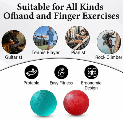 Stress Balls for Adult, Resistance Levels Hand Exercisers for Strength, Hand Strengthening Devices,Squeeze Balls for Hand Therapy,Exercise Squeeze Squishy Wrist Ball, Grip Strength Trainer