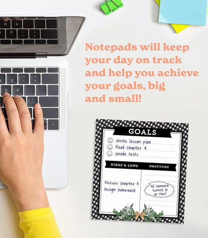 Carson Dellosa Aim High To Do List Notepad―5.75" x 6.25" Paper Stationery, Daily Checklist, Goals, Reminders, Notes, Motivational Organizer (50 sheets)