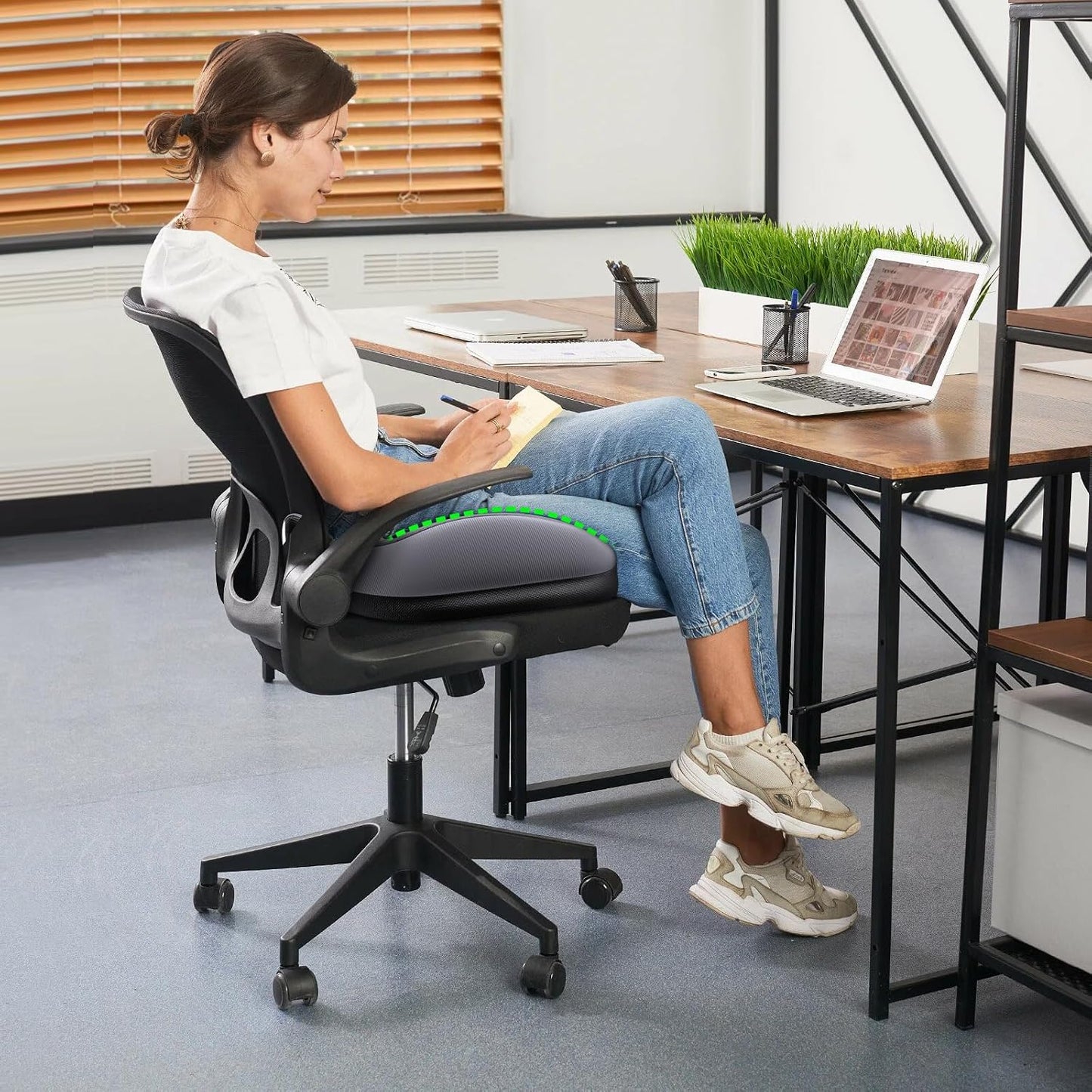 Benazcap Memory Foam Seat Cushion for Office Chair, Ergonomic Chair Cushions for Tailbone Pain Relief, Sciatica & Back Support, Office Chair Cushion & Car Seat Cushion