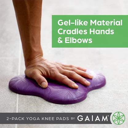 Gaiam Yoga Knee Pads Set of 2, Cushion for Knees & Elbows