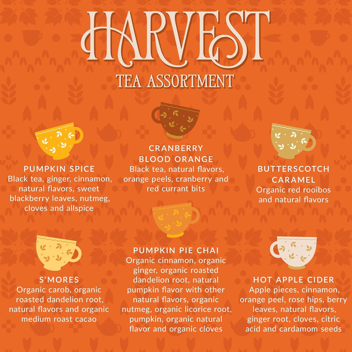 The Republic of Tea Harvest Tea Sampler Assortment, 24 Count