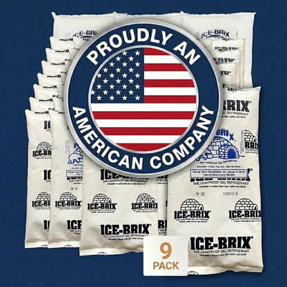 ICE-BRIX Reusable Gel Ice Packs for Shipping, 5 x 2.75 x 0.75 in, 3 oz White (96 Pack) - Compact Cold Packs for GLP-1 Medication Mailers, Lunch Boxes, Small Coolers, Frozen Food & Perishables