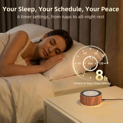 Kipcush White Noise Machine for Baby & Adults, 30 Soothing Sounds, Soft Non-Glare Nursery Lamp, 8 Color Night Lights, Memory Function (Angel V1 White, Standard)